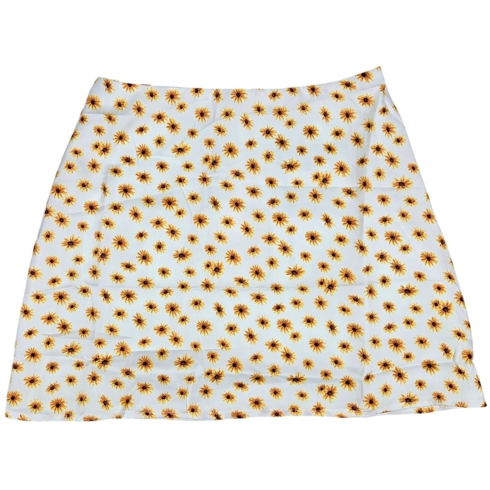 WeWoreWhat Mini Slip Skirt Ditsy‎ Daisies Ivory Multi WWB07-2 Small NWT